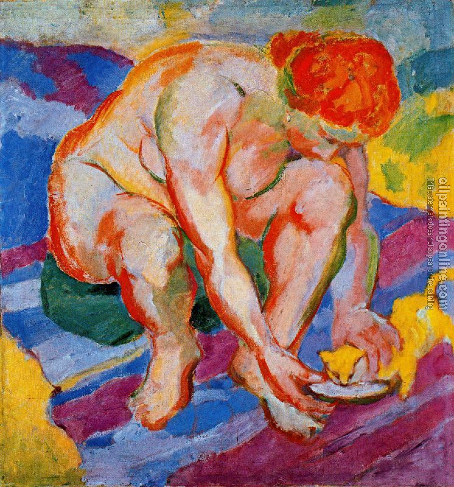 Marc, Franz - Nude with Cat